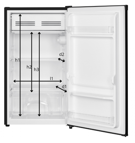 Mała lodówka podblatowa 90L LED czarna Smith&Brown SFTTF-411-BE3 Mała lodówka podblatowa 90L LED czarna Smith&Brown SFTTF-411-BE3