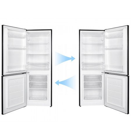 Lodówka chłodziarko-zamrażarka 173L czarna 143cm Smith&Brown SFBF-511-BE3