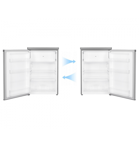 Mała lodówka z zamrażarką 109L LED srebrna Smith&Brown SFTTF-212-SE3