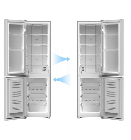 Lodówka chłodziarko-zamrażarka 225L No Frost INOX 175cm Smith&Brown SFBF-532-IE3