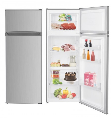 Lodówka z zamrażarką 206L 143cm srebrna Smith&Brown SFTF-211-SE3