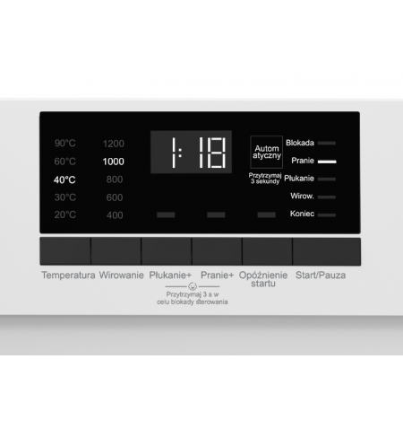 Pralka Smith&Brown SWAT-712-W25 - wyświetlacz