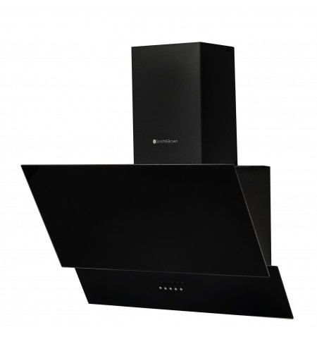 Okap kuchenny kominowy 60 cm Smith&Brown SHCS-653-B3 czarne szkło