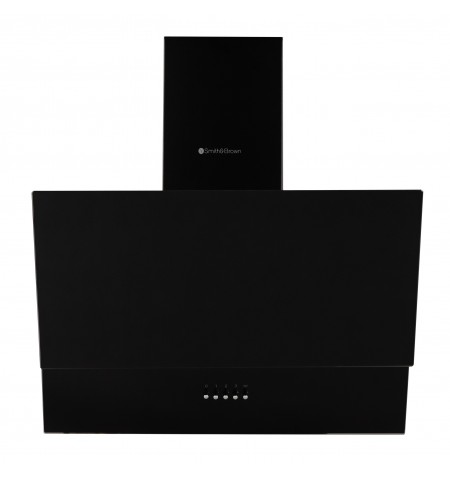 Okap kuchenny kominowy 60 cm Smith&Brown SHCS-653-B3 czarne szkło