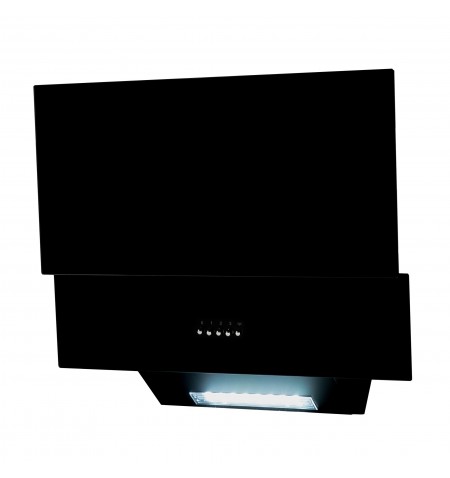 Okap kuchenny kominowy 60 cm Smith&Brown SHCS-653-B3 czarne szkło