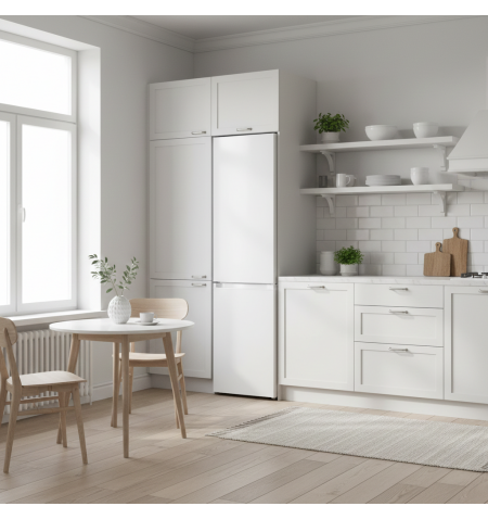 Lodówka chłodziarko-zamrażarka 225L No Frost biała 175cm Smith&Brown SFBF-532-WE3 w kuchni