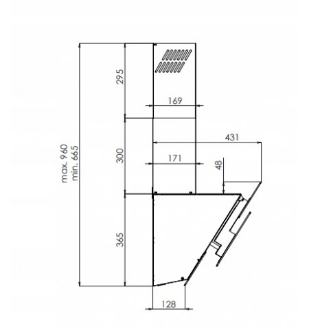 Okap kuchenny kominowy 60 cm Smith&Brown SHCS-652-B3