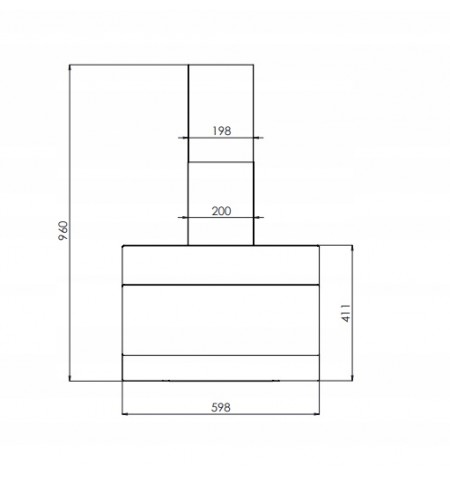 Okap kuchenny kominowy 60 cm Smith&Brown SHCS-652-B3