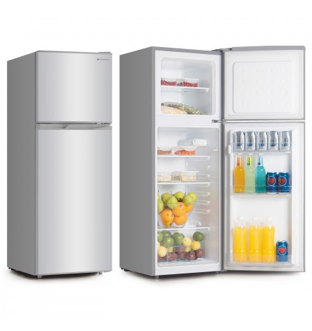 Lodówka z zamrażarką 125cm 132L Smith&Brown SFTF-111-SE3 srebrna