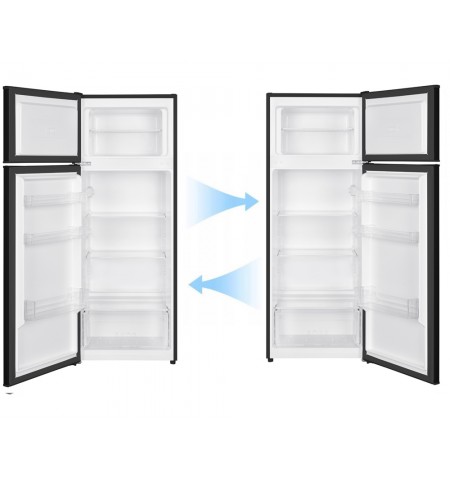 Lodówka z zamrażarką 206L 143cm czarna Smith&Brown SFTF-211-BE3