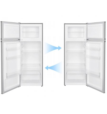 Lodówka z zamrażarką 206L 143cm srebrna Smith&Brown SFTF-211-SE3