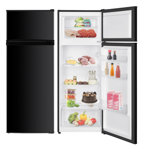 Lodówka z zamrażarką 206L 143cm czarna Smith&Brown SFTF-211-BE3