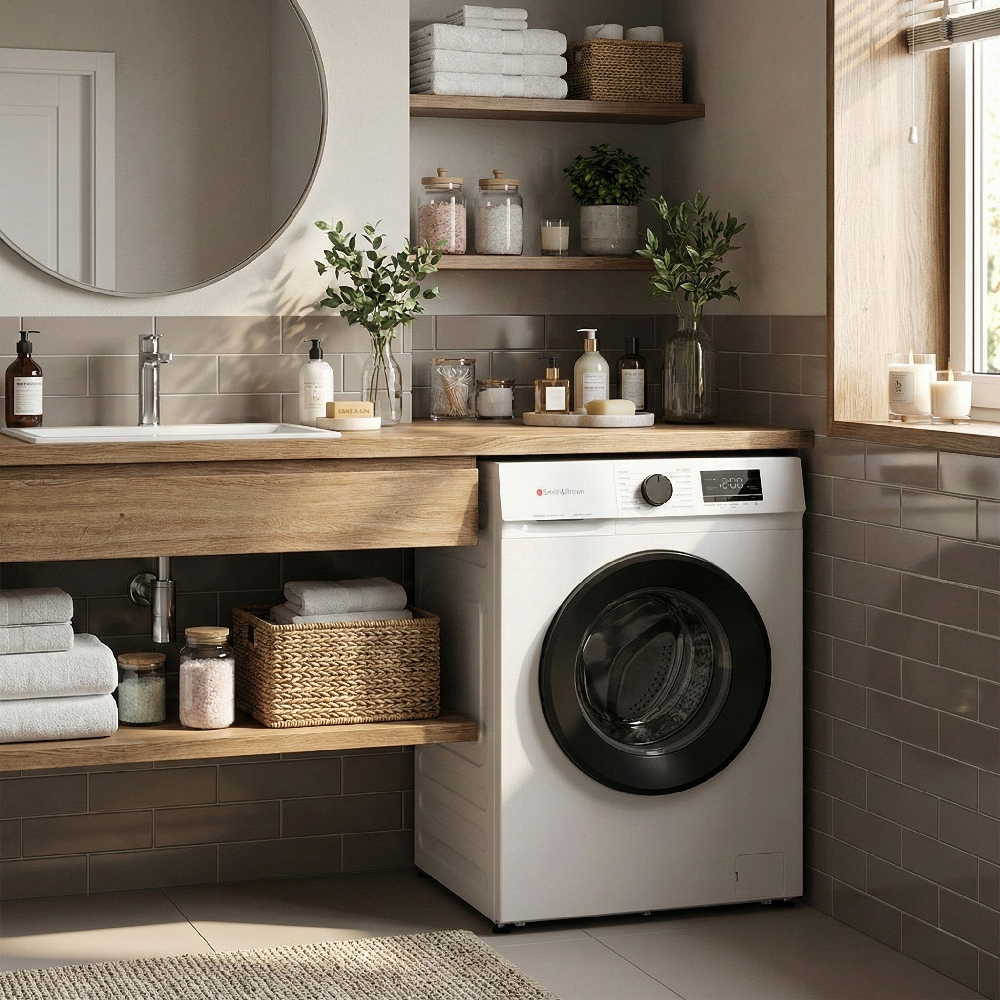 Pralka wolnostojąca Smith&Brown w łazience