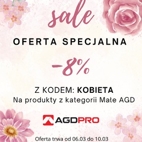 Z okazji nadchodzącego Dnia Kobiet mamy coś specjalnego dla Was! 🎉

Dla wszystkich Panów szukających idealnego prezentu. 🎀 Przy zakupie dowolnego produktu z naszej bogatej oferty małego AGD, oferujemy Wam 8% zniżki! 🌷💖 
Sprawcie swoim ukochanym kobietom prezent, który wniesie nową jakość do ich codziennego życia. 🎁✨

Drogie Panie, pamiętajcie o jednym - czasem najpiękniejsze prezenty przychodzą od Was samych! 🌹💪 W związku z tym, promocja również dla tych, które chcą sobie same zafundować coś wyjątkowego. 🛍️💕

Przy zakupie należy wpisać kod: KOBIETA

Promocja trwa do 10 marca, więc nie przegapcie okazji! 🗓️💫

 #DzieńKobiet #Promocja #Prezenty #MałeAGD #CzasDlaSiebie